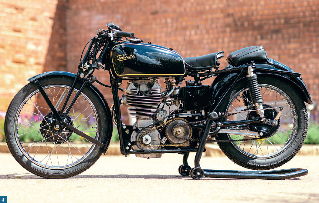 Skimpy chainguard was produced to original drawings. Note the valanced rear mudguard, as fitted to pre-Second World War Mk.VIIIs.